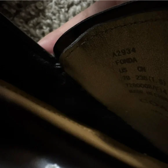 Coach Women's Black Loafers with Silver Accent Size 7 - Picture 9 of 15